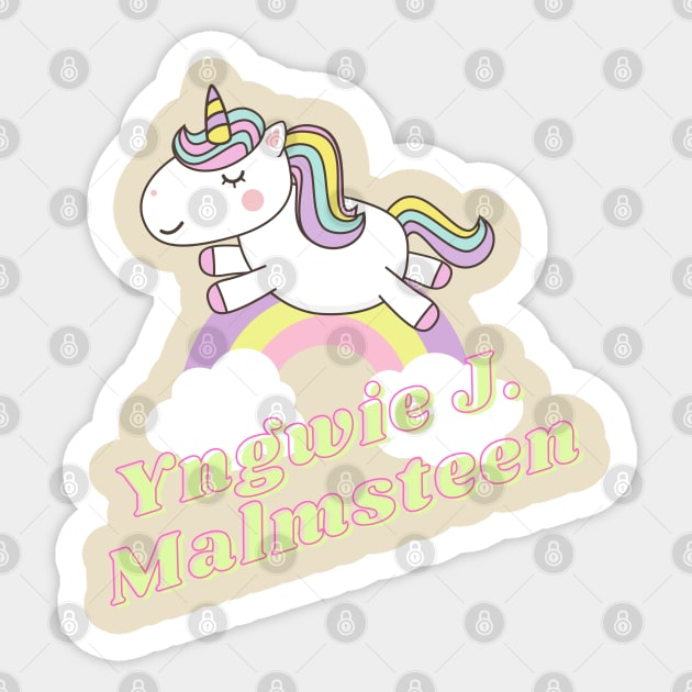 yngwie ll unicorn Sticker by j and r